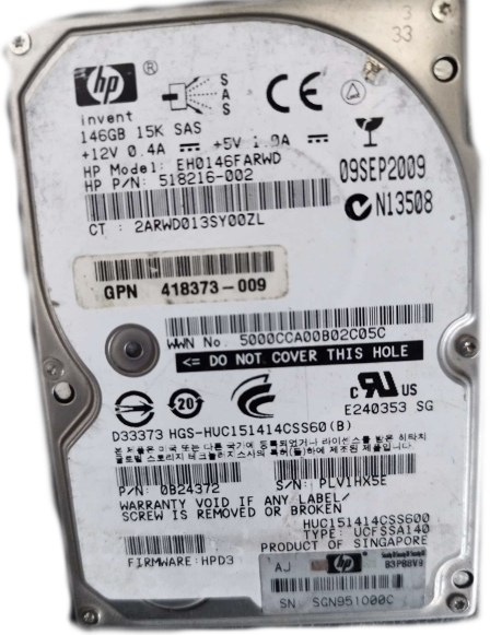 هارد hp 146GB 15K SAS